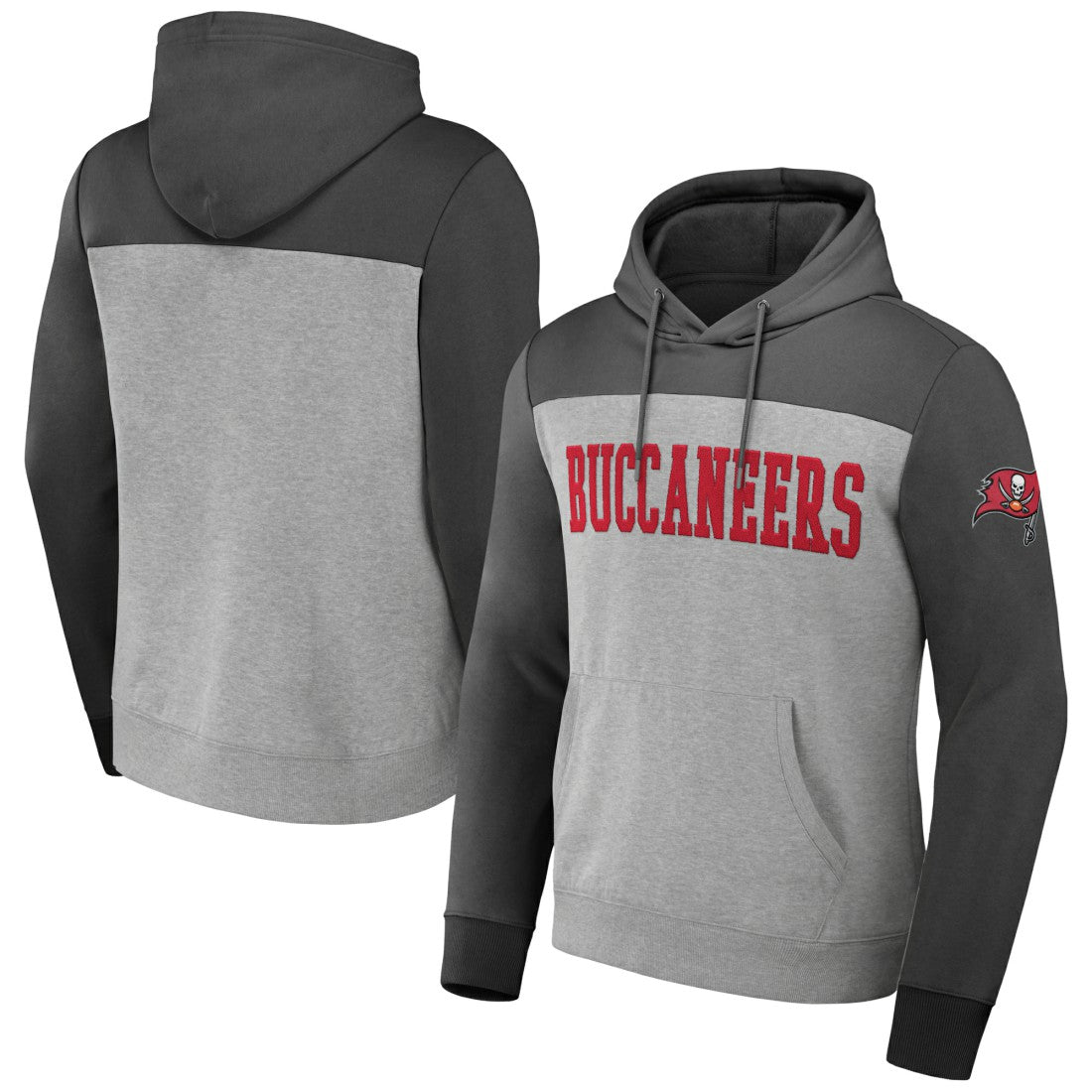 NFL x Darius Rucker Collection Color Blocked Pullover Hoodie - Tampa Bay Buccaneers Hoodies