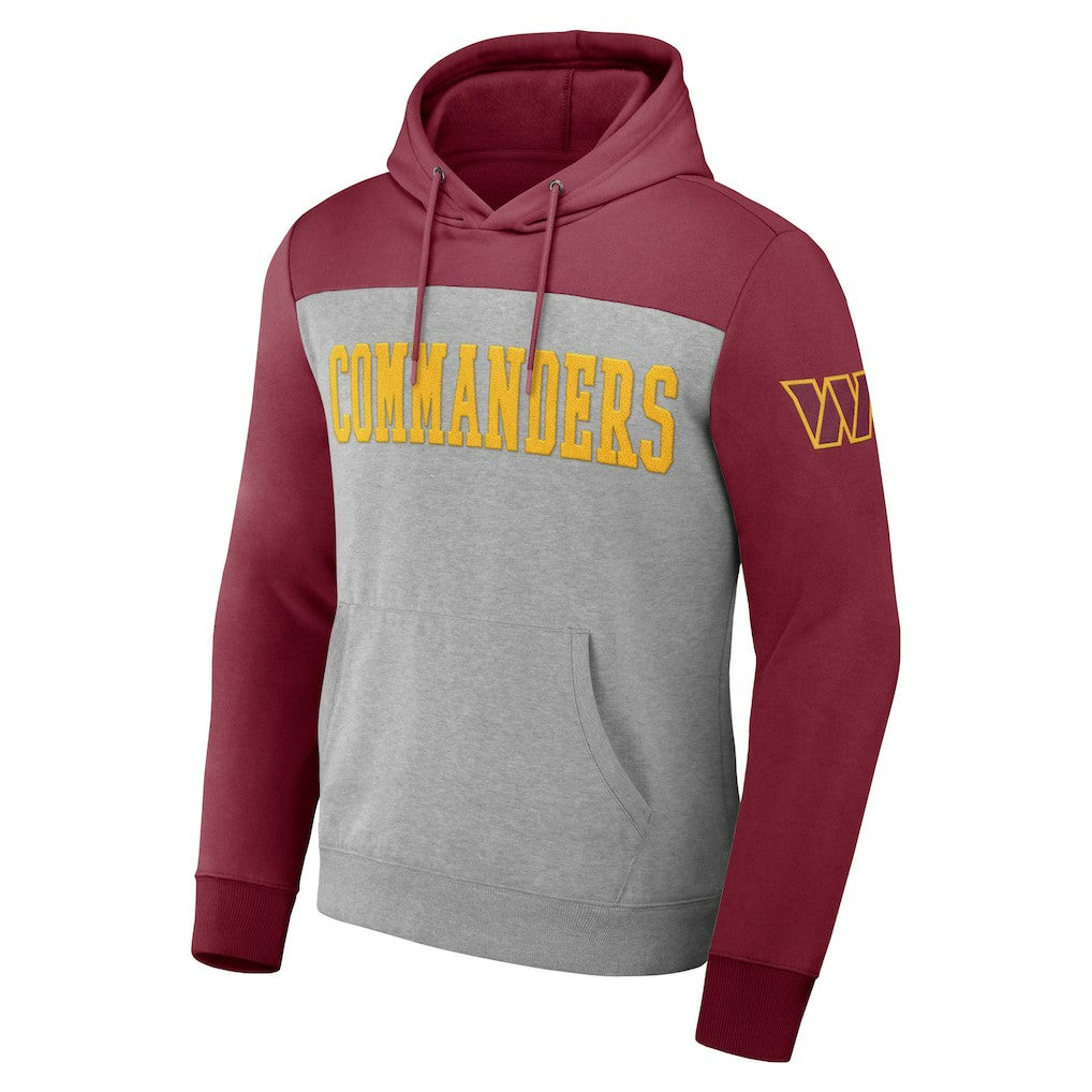NFL x Darius Rucker Collection Color Blocked Pullover Hoodie - Washington Commanders Hoodies