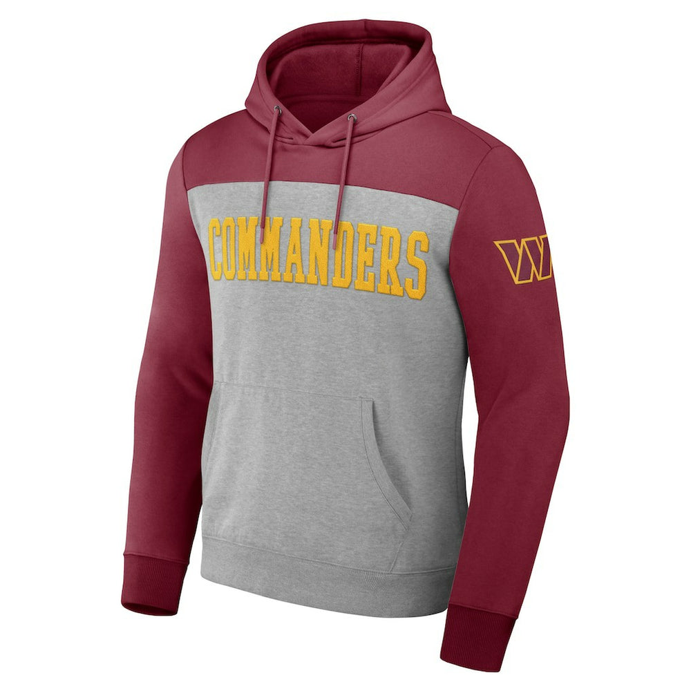 NFL x Darius Rucker Collection Color Blocked Pullover Hoodie - Washington Commanders Hoodies