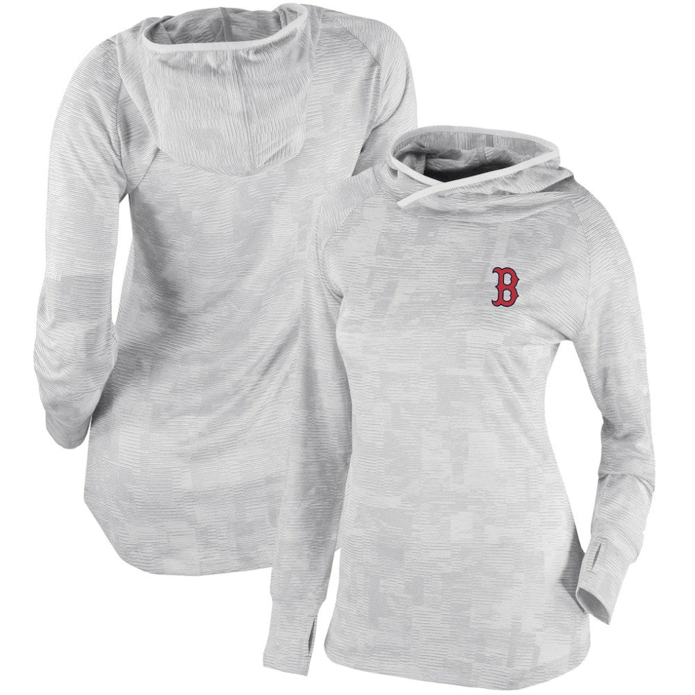 White Boston Red Sox Columbia Women's Omni-Wick Sunday Ball Pullover Hoodie
