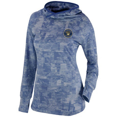 Navy Milwaukee Brewers Columbia Women's Omni-Wick Sunday Ball Pullover Hoodie