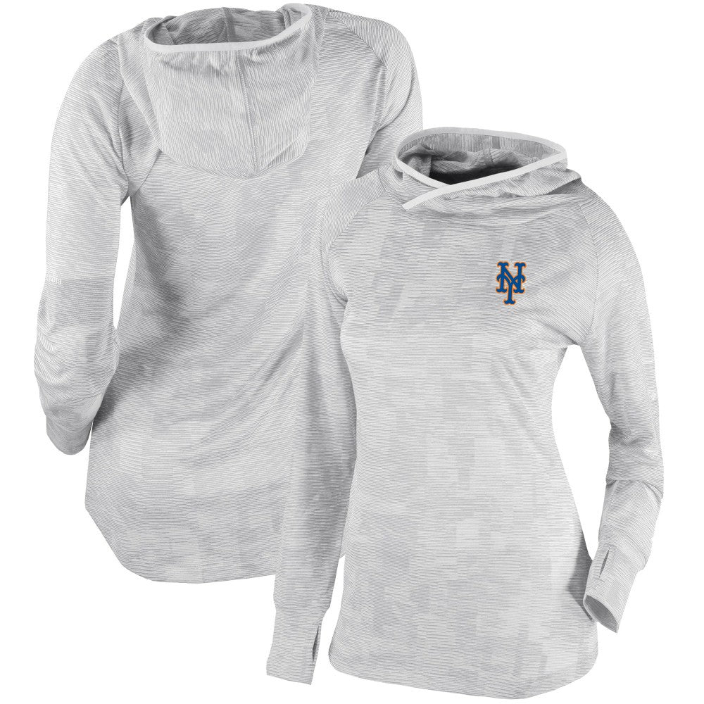 White New York Mets Columbia Women's Omni-Wick Sunday Ball Pullover Hoodie