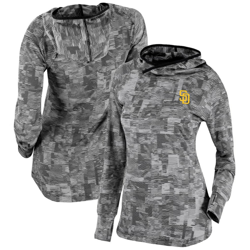 Black San Diego Padres Columbia Women's Omni-Wick Sunday Ball Pullover Hoodie