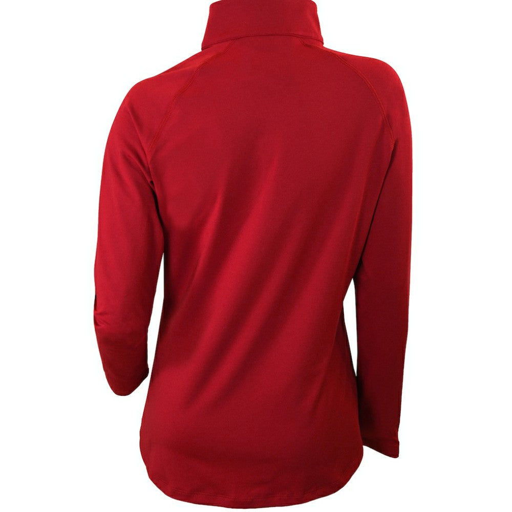 Red Chicago Cubs Columbia Women's Omni-Wick Outward Nine Quarter-Zip Pullover Top