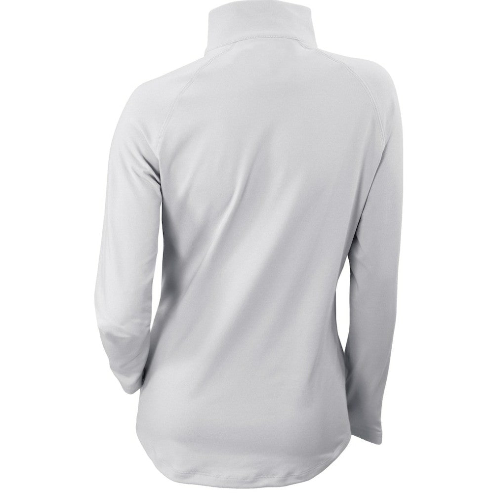 White Chicago Cubs Columbia Women's Omni-Wick Outward Nine Quarter-Zip Pullover Top