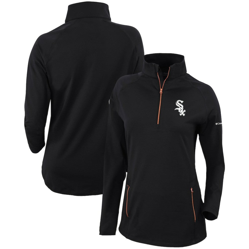 Black Chicago White Sox Columbia Women's Omni-Wick Outward Nine Quarter-Zip Pullover Top