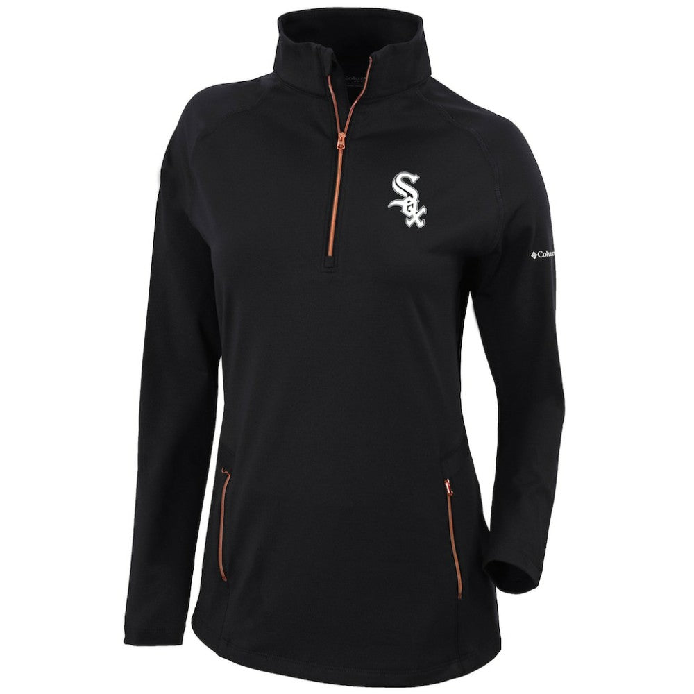 Black Chicago White Sox Columbia Women's Omni-Wick Outward Nine Quarter-Zip Pullover Top
