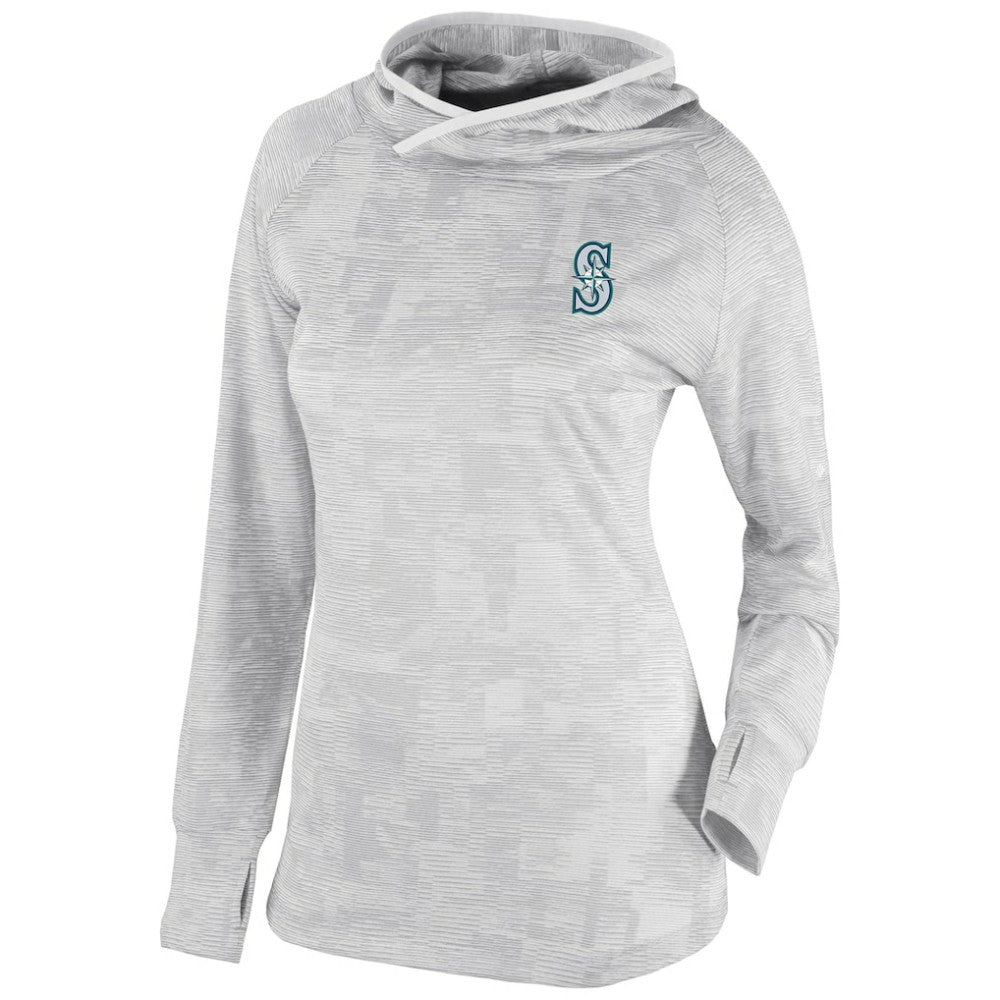 White Seattle Mariners Columbia Women's Omni-Wick Sunday Ball Pullover Hoodie