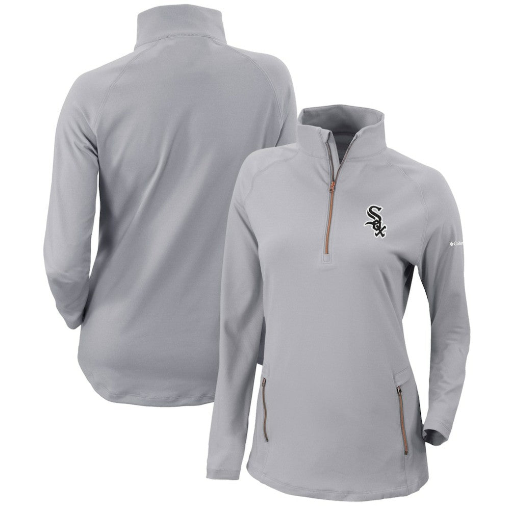 Gray Chicago White Sox Columbia Women's Omni-Wick Outward Nine Quarter-Zip Pullover Top