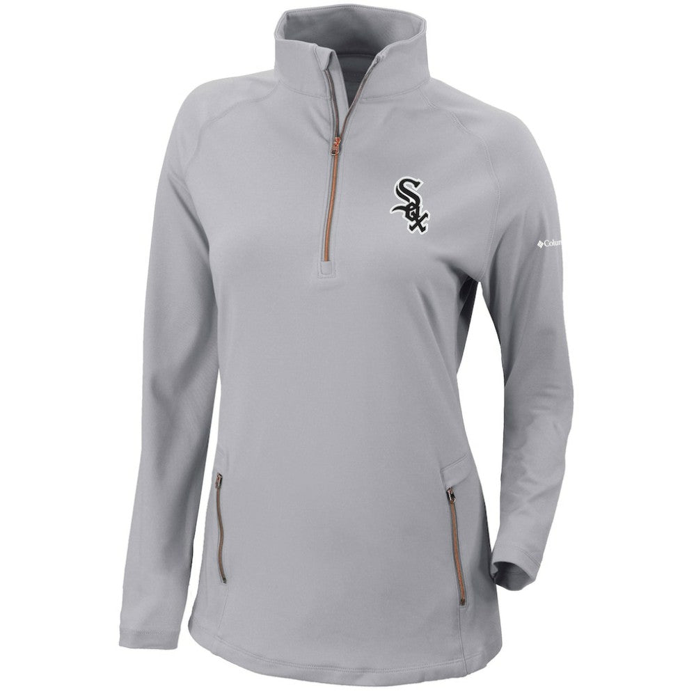 Gray Chicago White Sox Columbia Women's Omni-Wick Outward Nine Quarter-Zip Pullover Top