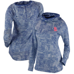 Navy St. Louis Cardinals Columbia Women's Omni-Wick Sunday Ball Pullover Hoodie