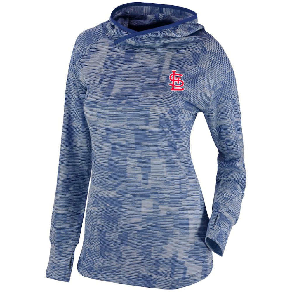Navy St. Louis Cardinals Columbia Women's Omni-Wick Sunday Ball Pullover Hoodie