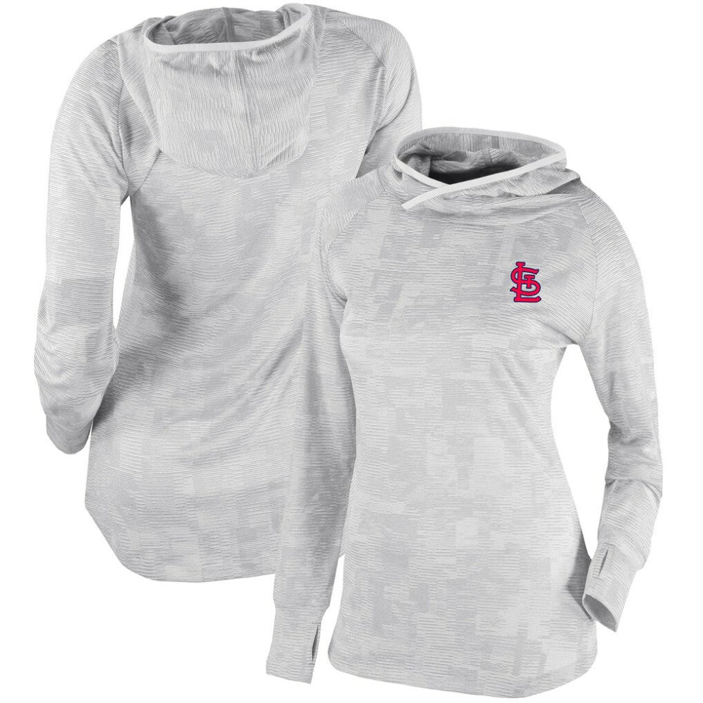 White St. Louis Cardinals Columbia Women's Omni-Wick Sunday Ball Pullover Hoodie