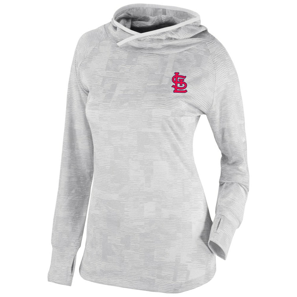 White St. Louis Cardinals Columbia Women's Omni-Wick Sunday Ball Pullover Hoodie