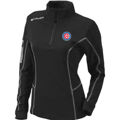 Black Chicago Cubs Columbia Women's Omni-Wick Shotgun Quarter-Zip Pullover Top