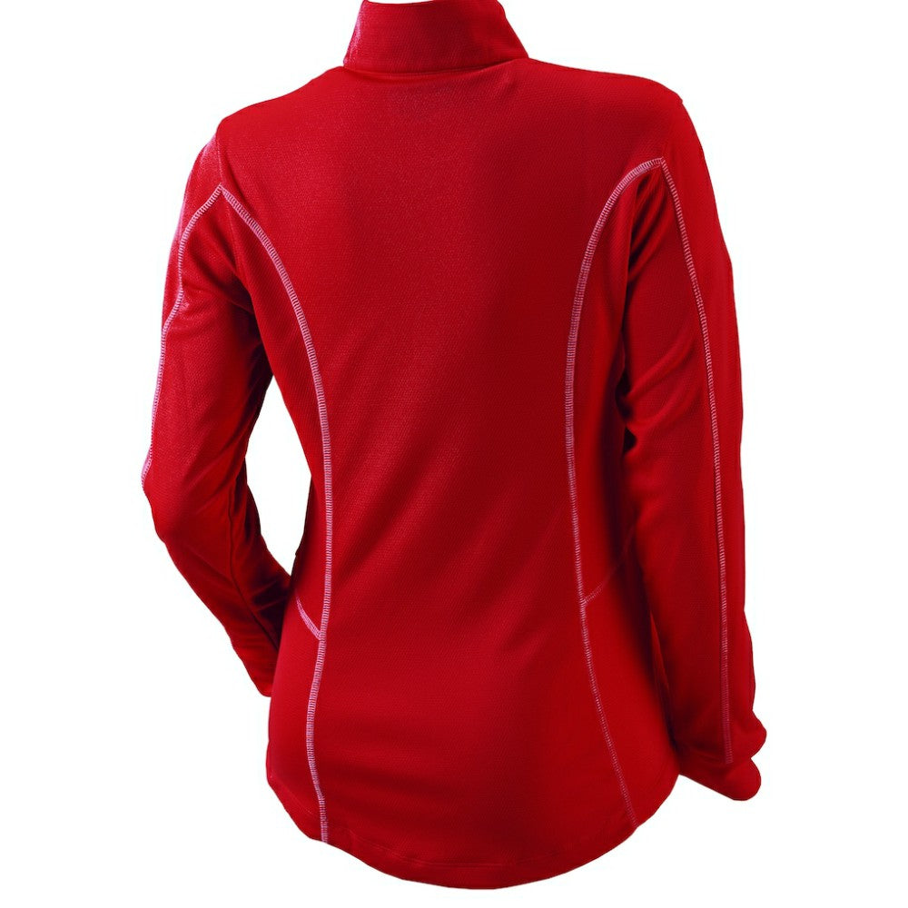 Red Chicago Cubs Columbia Women's Omni-Wick Shotgun Quarter-Zip Pullover Top