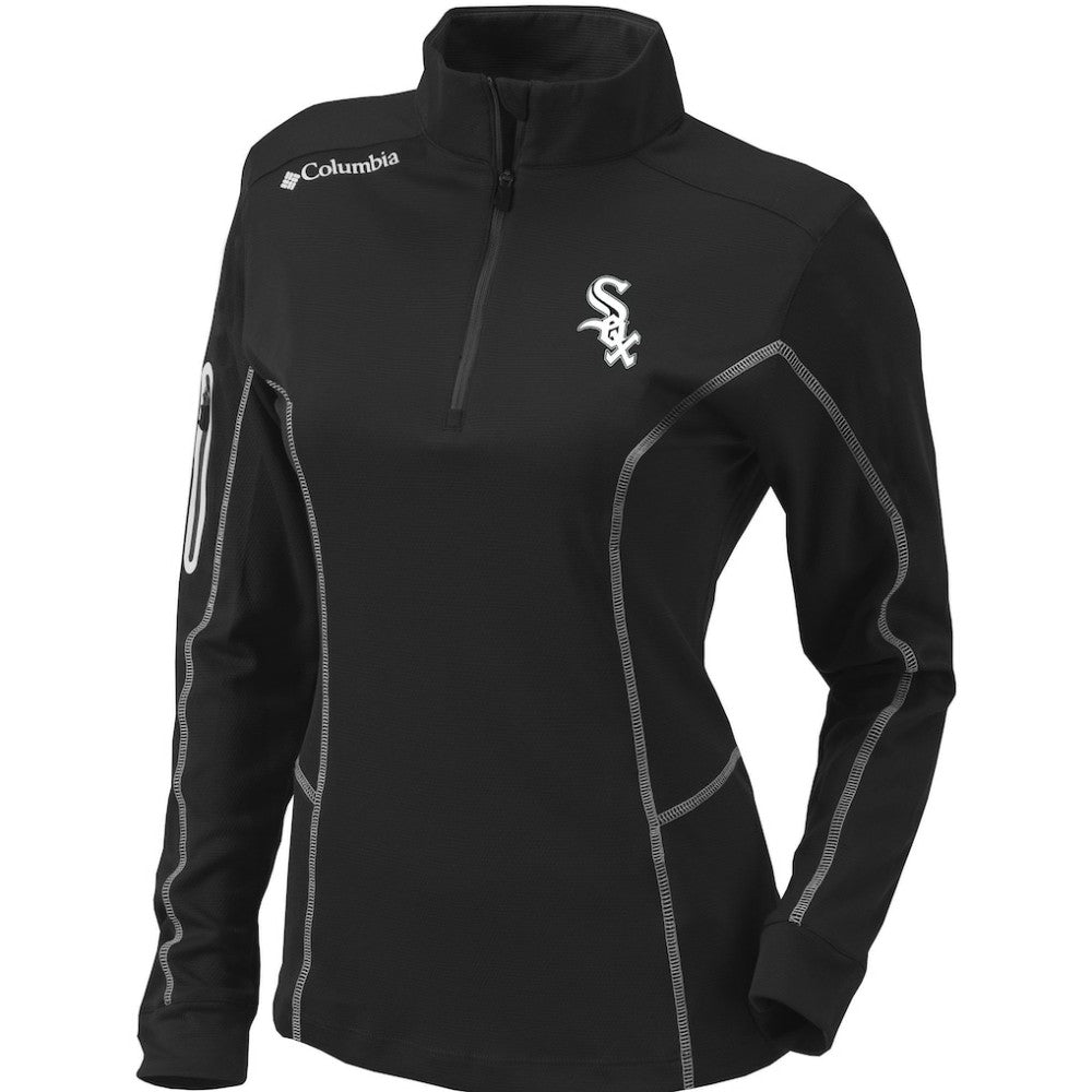 Black Chicago White Sox Columbia Women's Omni-Wick Shotgun Quarter-Zip Pullover Top