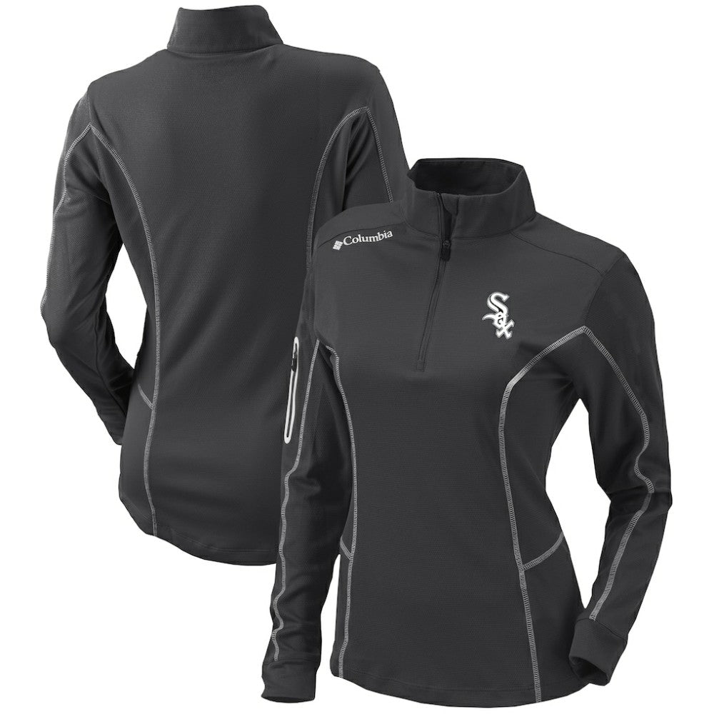 Charcoal Chicago White Sox Columbia Women's Omni-Wick Shotgun Quarter-Zip Pullover Top