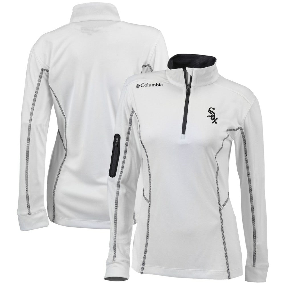 White Chicago White Sox Columbia Women's Omni-Wick Shotgun Quarter-Zip Pullover Top