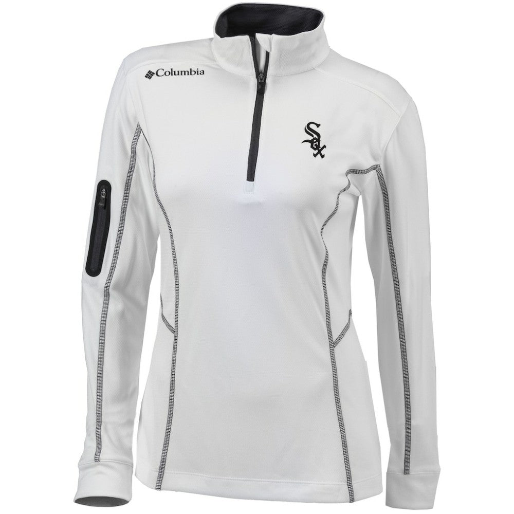 White Chicago White Sox Columbia Women's Omni-Wick Shotgun Quarter-Zip Pullover Top