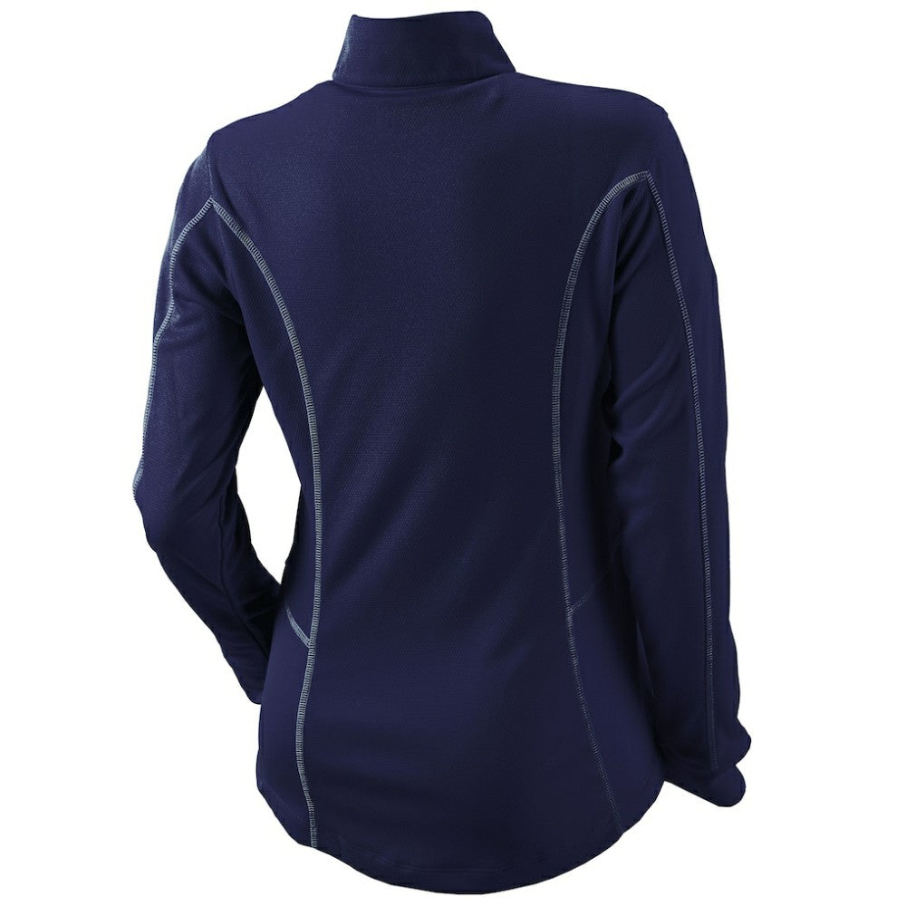 Navy Milwaukee Brewers Columbia Women's Omni-Wick Shotgun Quarter-Zip Pullover Top