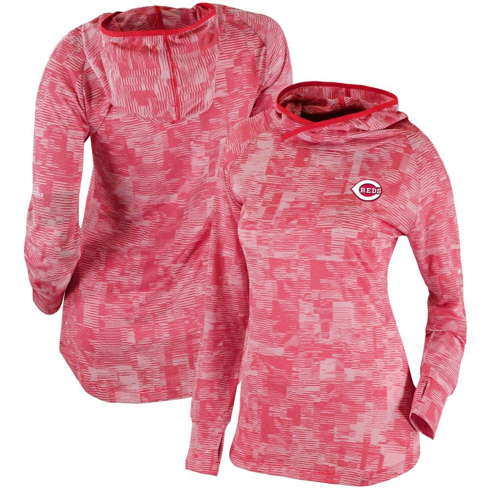 Red Cincinnati Reds Columbia Women's Omni-Wick Sunday Ball Pullover Hoodie