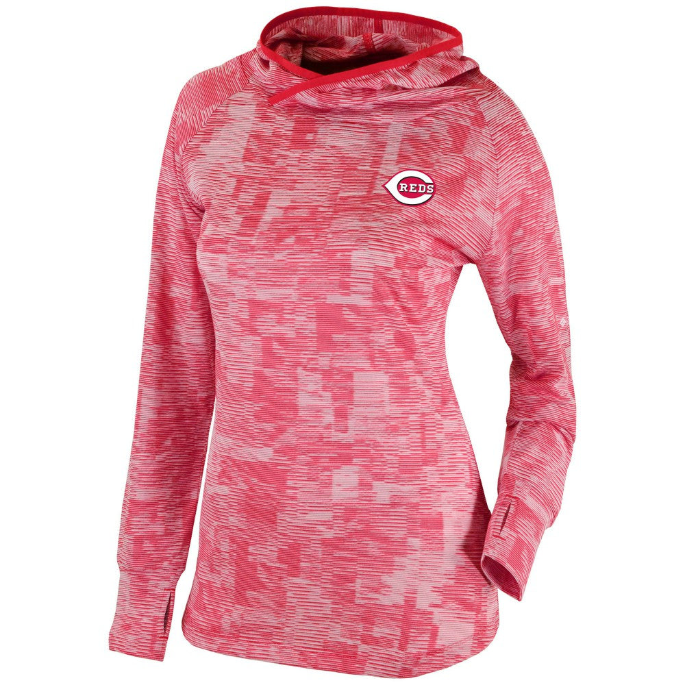 Red Cincinnati Reds Columbia Women's Omni-Wick Sunday Ball Pullover Hoodie