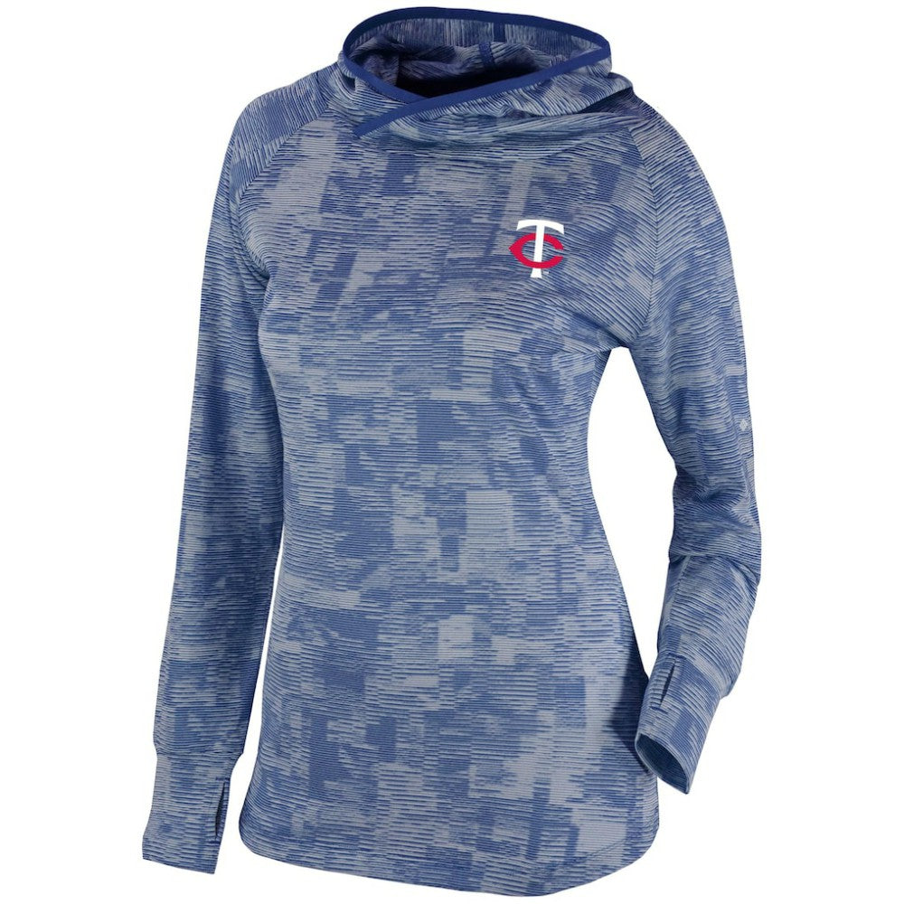 Navy Minnesota Twins Columbia Women's Omni-Wick Sunday Ball Pullover Hoodie