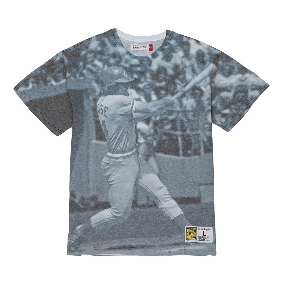Pete Rose Cincinnati Reds Mitchell & Ness Cooperstown Collection Highlight Sublimated Player Graphic T-Shirt