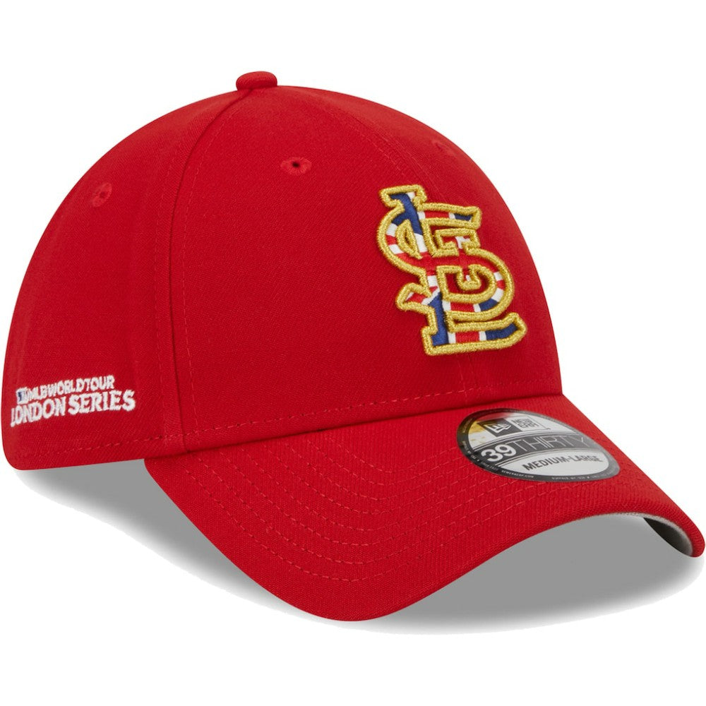 Red St. Louis Cardinals New Era 2023 MLB World Tour: London Series Flag Fill 39THIRTY Flex Hat