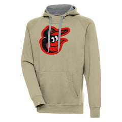 Khaki Baltimore Orioles Antigua Victory Pullover Hoodie