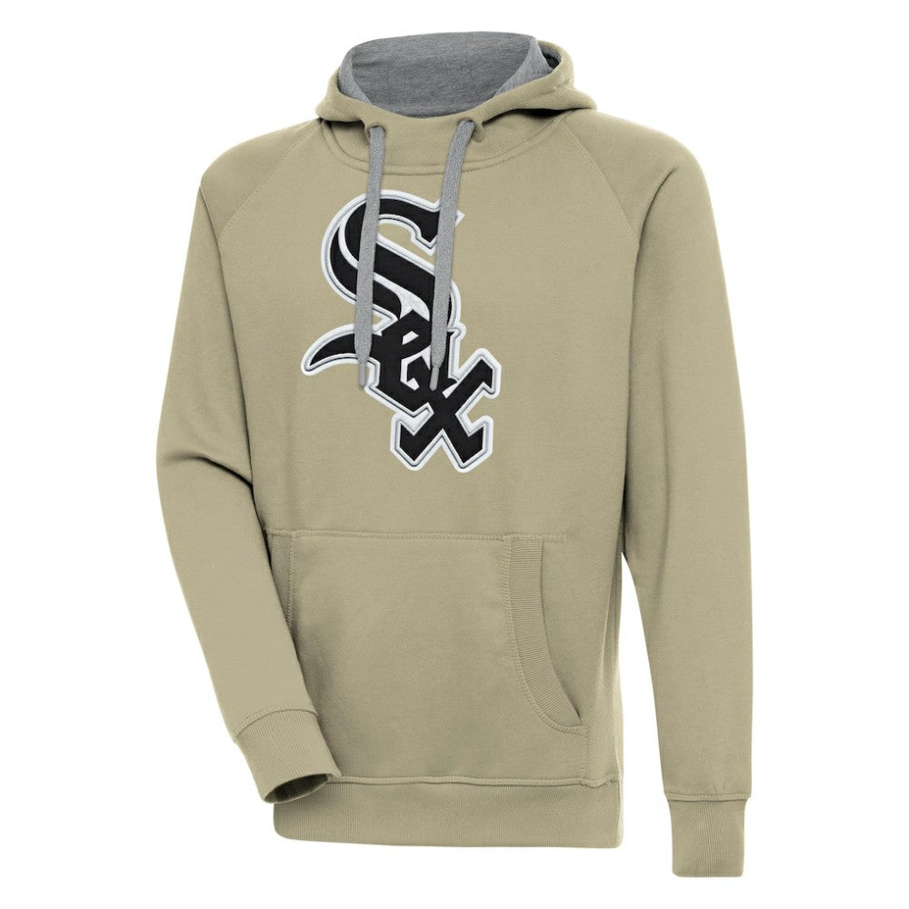 Khaki Chicago White Sox Antigua Victory Pullover Hoodie