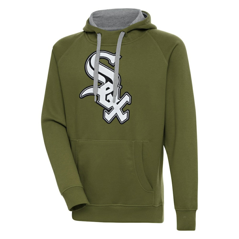 Olive Chicago White Sox Antigua Victory Pullover Hoodie