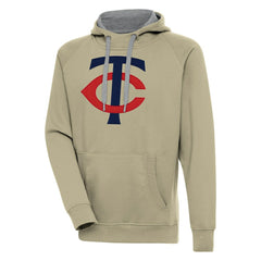 Khaki Minnesota Twins Antigua Victory Pullover Hoodie