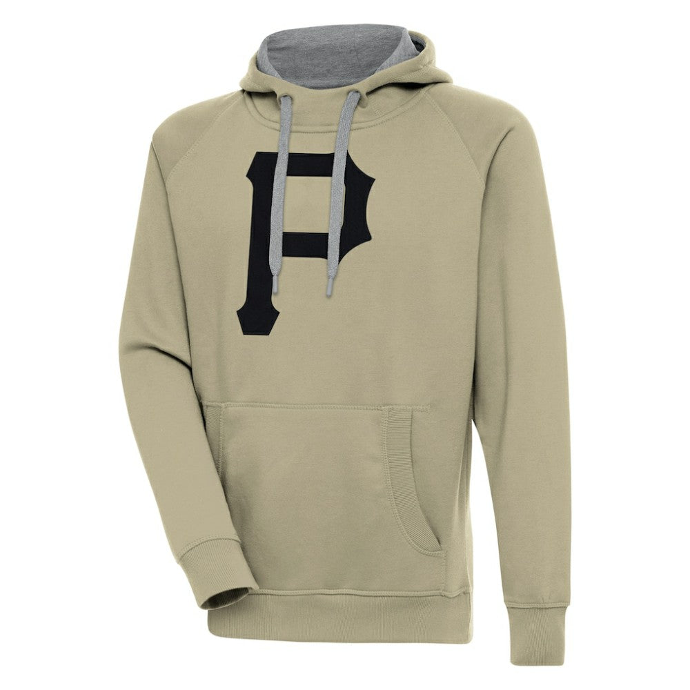 Khaki Pittsburgh Pirates Antigua Victory Pullover Hoodie