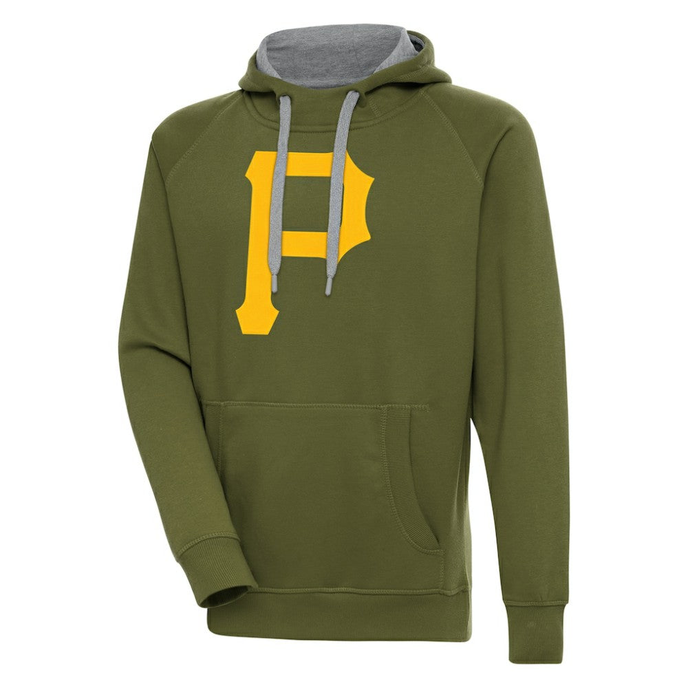 Olive Pittsburgh Pirates Antigua Victory Pullover Hoodie