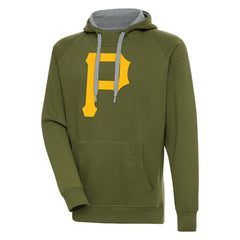 Olive Pittsburgh Pirates Antigua Victory Pullover Hoodie