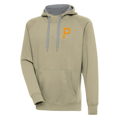 Khaki Pittsburgh Pirates Antigua Victory Pullover Hoodie