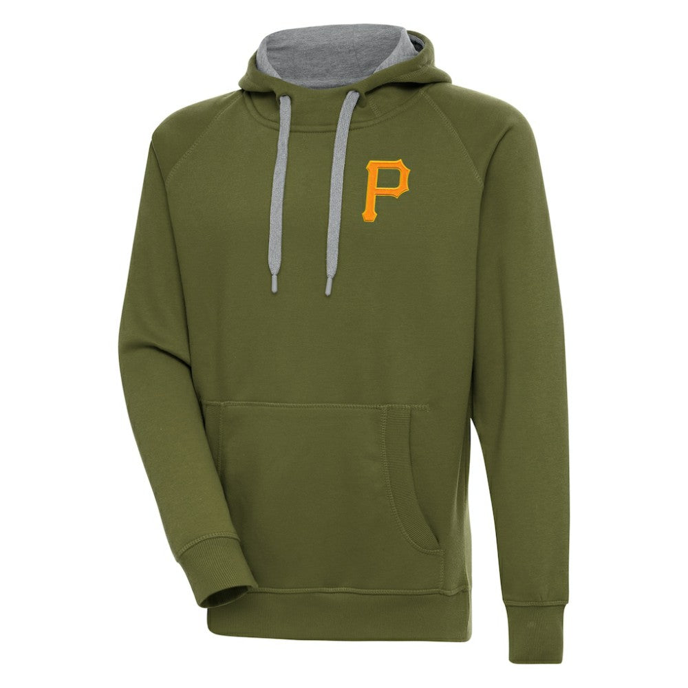 Olive Pittsburgh Pirates Antigua Victory Pullover Hoodie
