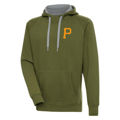 Olive Pittsburgh Pirates Antigua Victory Pullover Hoodie