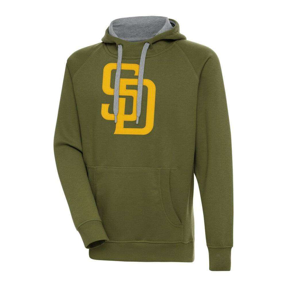 Olive San Diego Padres Antigua Victory Pullover Hoodie
