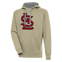 Khaki St. Louis Cardinals Antigua Victory Pullover Hoodie