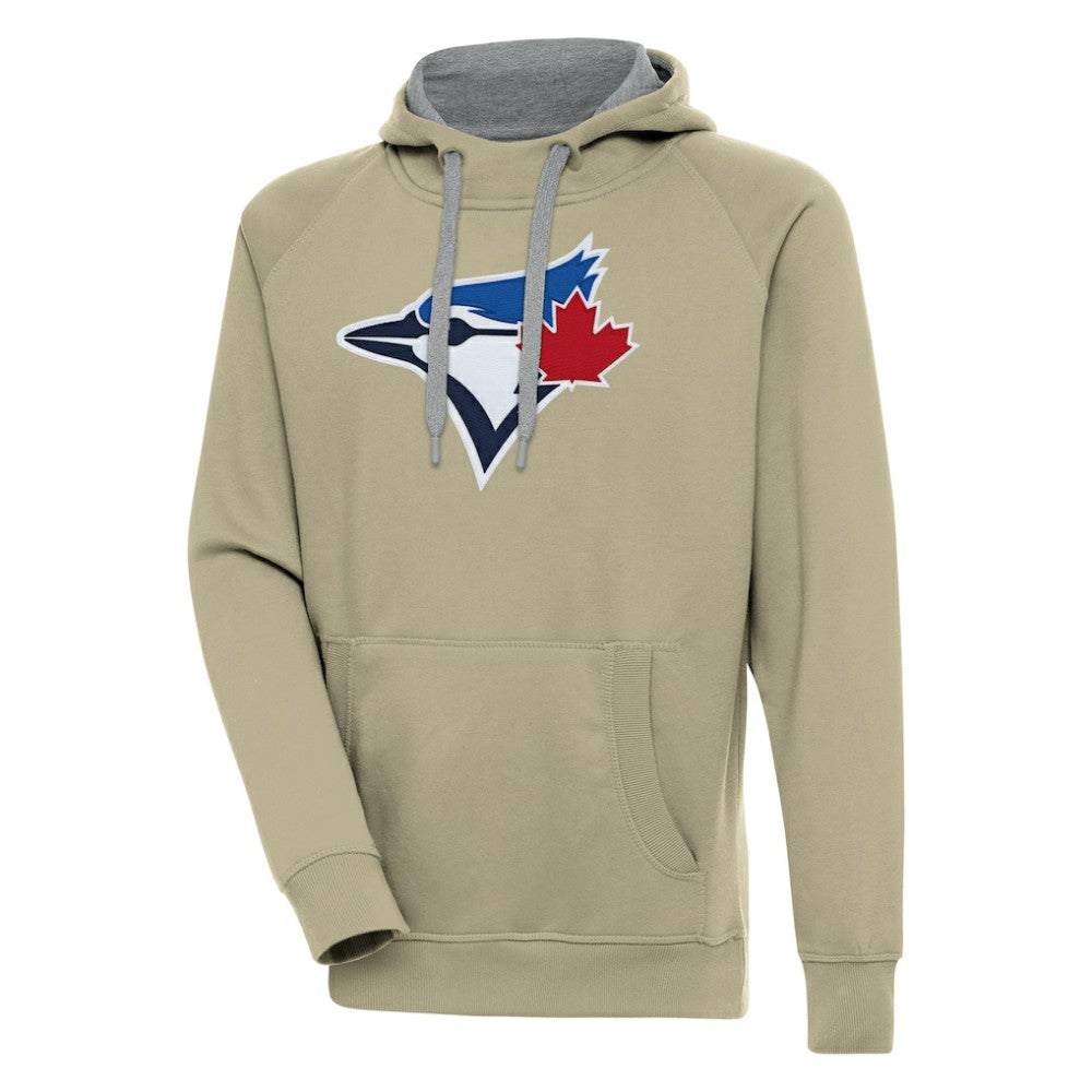Khaki Toronto Blue Jays Antigua Victory Pullover Hoodie