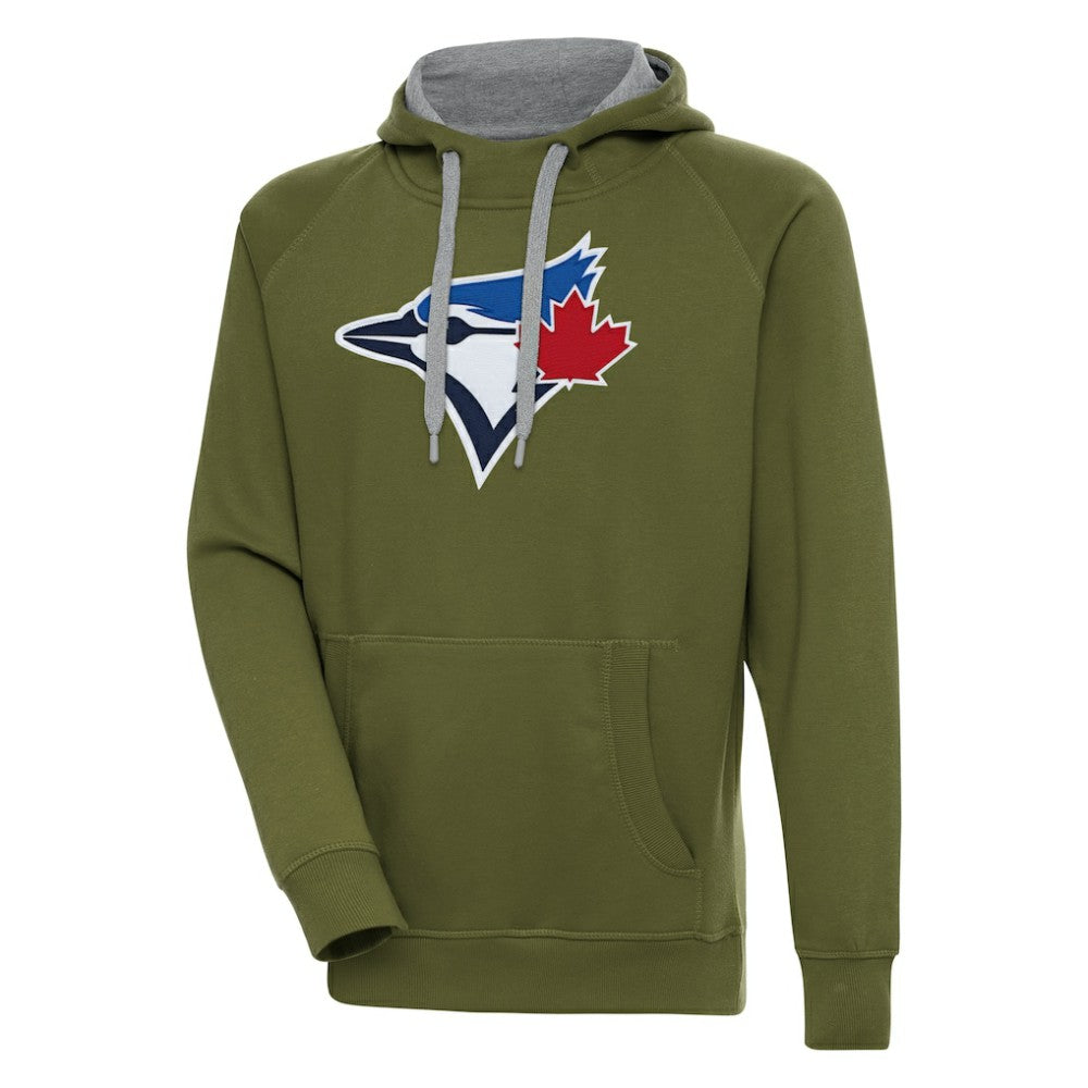 Olive Toronto Blue Jays Antigua Victory Pullover Hoodie