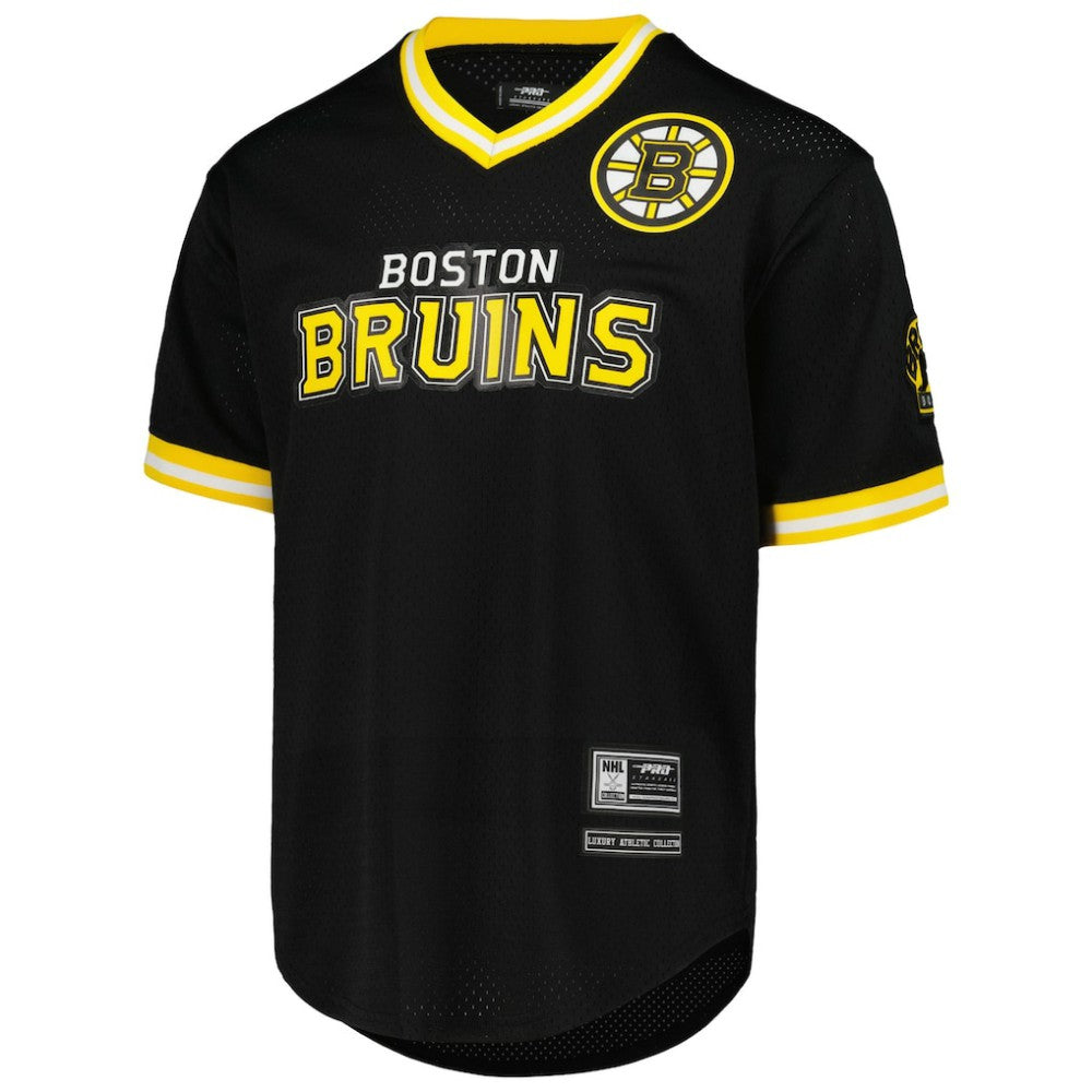 NHL Boston Bruins Pro Standard Classic Mesh V-Neck T-Shirt