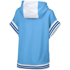 Light Blue New York Yankees Lusso Women's Mabel Tri-Blend Short Sleeve Pullover Hoodie