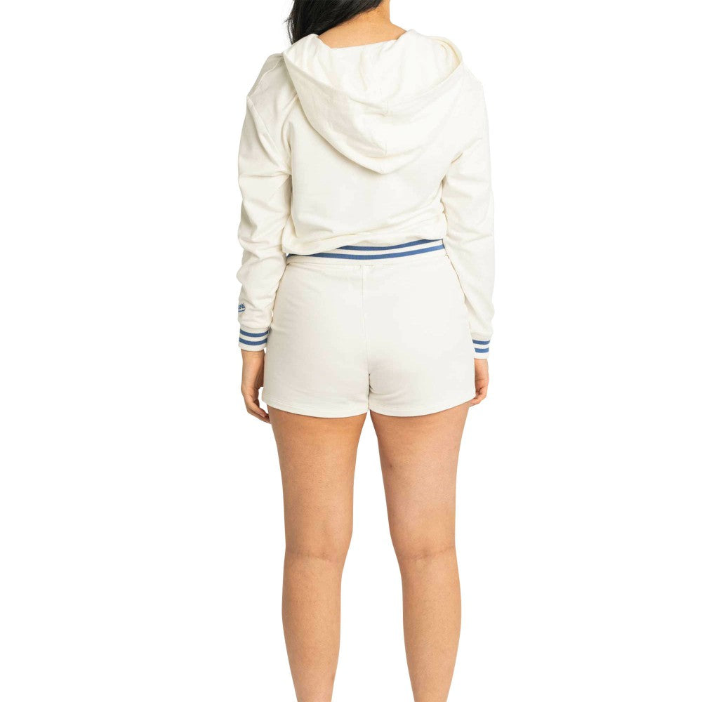 White Los Angeles Dodgers Lusso Women's Maeg Tri-Blend Pocket Shorts