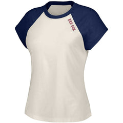White Boston Red Sox Lusso Women's Nikki Raglan T-Shirt