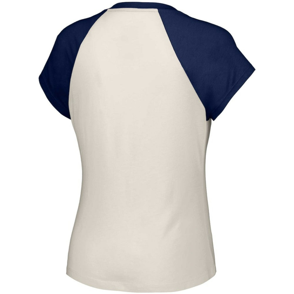 White Boston Red Sox Lusso Women's Nikki Raglan T-Shirt