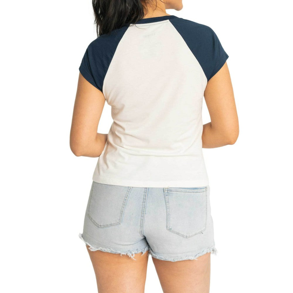 White Boston Red Sox Lusso Women's Nikki Raglan T-Shirt